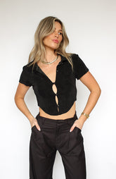 Jemma Button Front Top